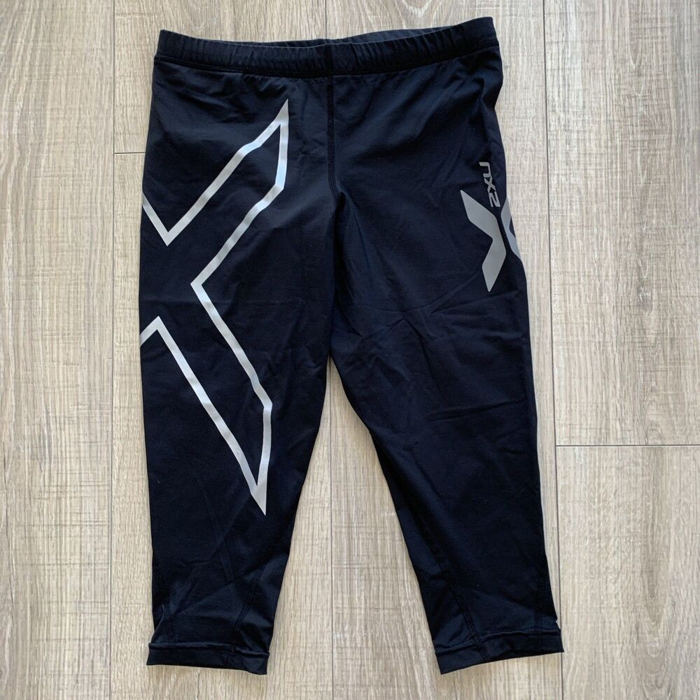 2XU Compression Capri Tights Active Workout Black Womens Size XS